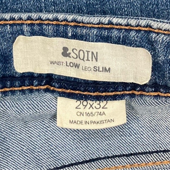 H&M &Sqin Slim Leg Low Rise Medium Wash Sz 29x32 - Picture 6 of 12